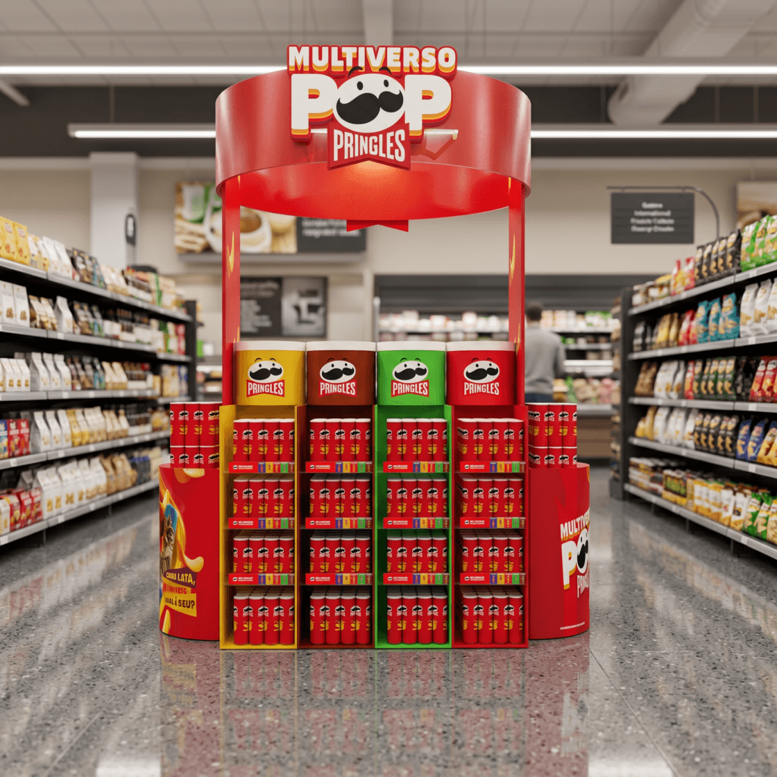 Ilha Modular Pringles: quando o ponto de venda vira palco da Promoção Original Pop.