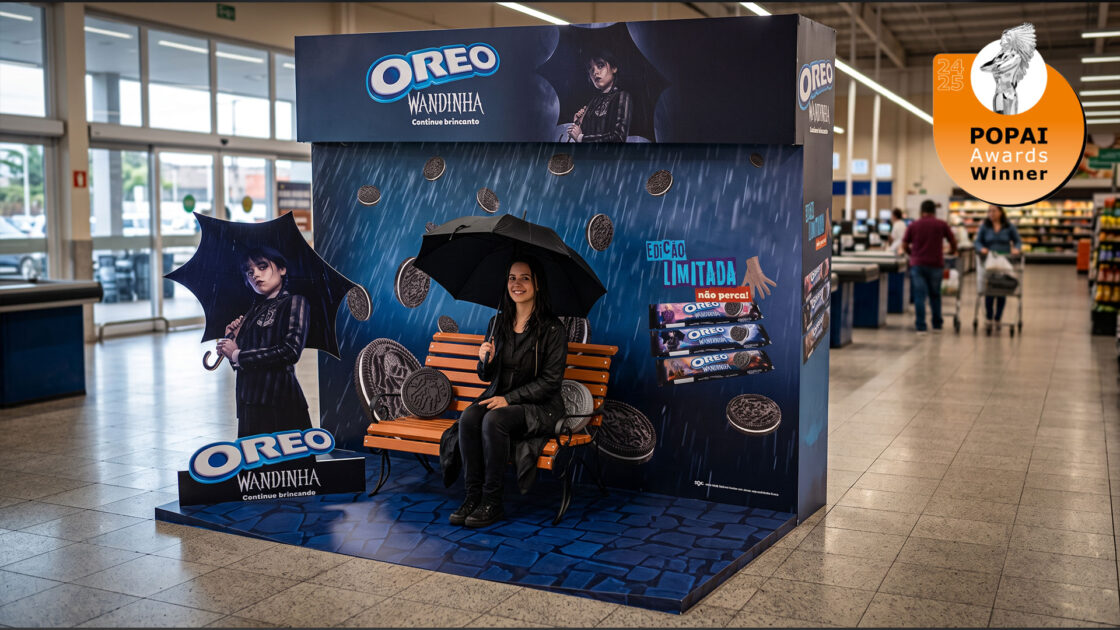 Oreo × Wandinha — Check-in Modo Wandinha
